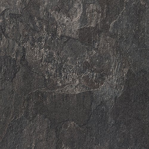 BODENMEISTER BM73340 Klick Laminat-Boden Steinoptik, rundum gefast 4 V-Fuge, Fliesenoptik Schiefer dunkel-grau, 605 x 282 x 8 mm