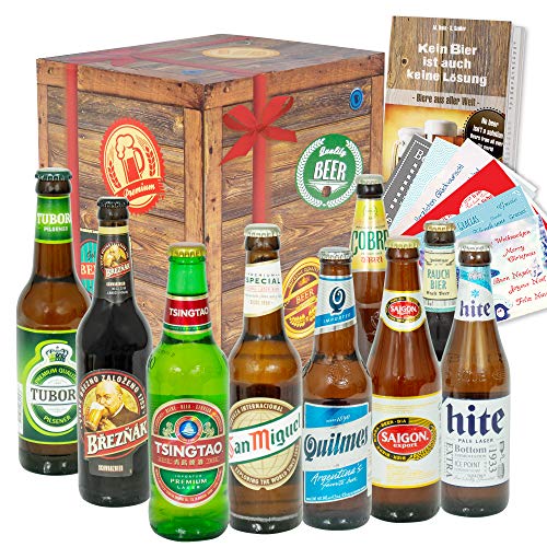 Männergeschenk/Geschenkset Bier aus aller Welt/Geschenk Geburtstag für Ihn