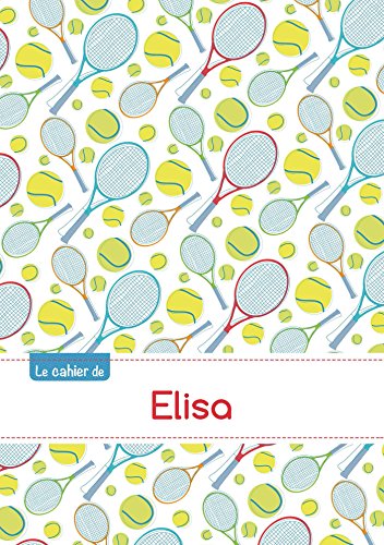 Le cahier d'Elisa - Petits carreaux, 96p, A5 - Tennis
