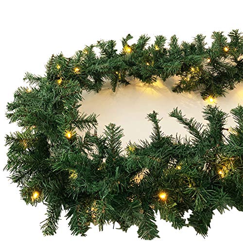 XXL Weihnachtsbeleuchtung Girlande beleuchtet Tannengirlande 100 LED Lichterkette 810 cm Weihnachten innen und außen