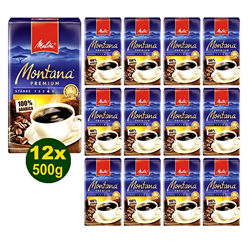 Melitta MONTANA Premium Filterkaffee 12x 500g (6000g) - Melitta Café gemahlen