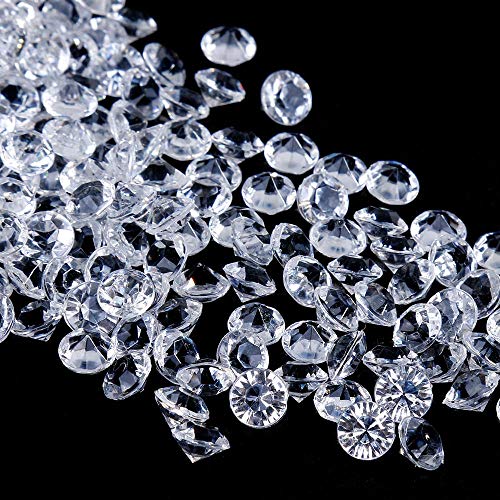 Faburo 3000 Stück Deko Diamanten Hochzeit Streudeko 6mm ,Transparent Kristall Dekosteine Tischdeko Diamanten