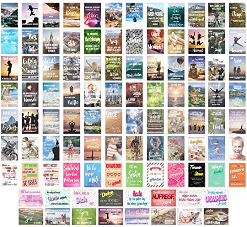 Edition Seidel Set 100 Postkarten Leben & Momente mit Sprüchen - Karten mit Spruch - Geschenk. Geburtstagskarten, Geburtstag, Liebe, Freundschaft, Leben, Motivation, lustig. (20248)