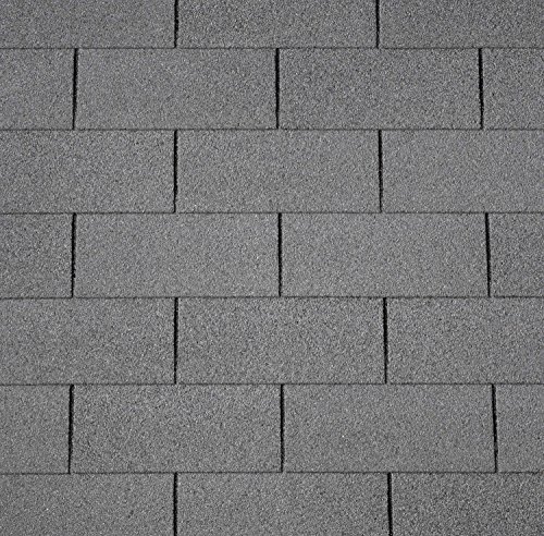 Dachschindeln RECHTECK 3 m² mit Glasvlieseinlage Bitumenschindeln Schindeln Dacheindeckung Gartenhaus Rechteckschindeln (Schwarz)
