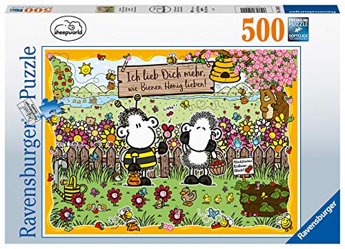 Ravensburger Puzzle 15044 - Sheepworld Bienenliebe - 500 Teile Puzzle für Erwachsene und Kinder ab 10 Jahren