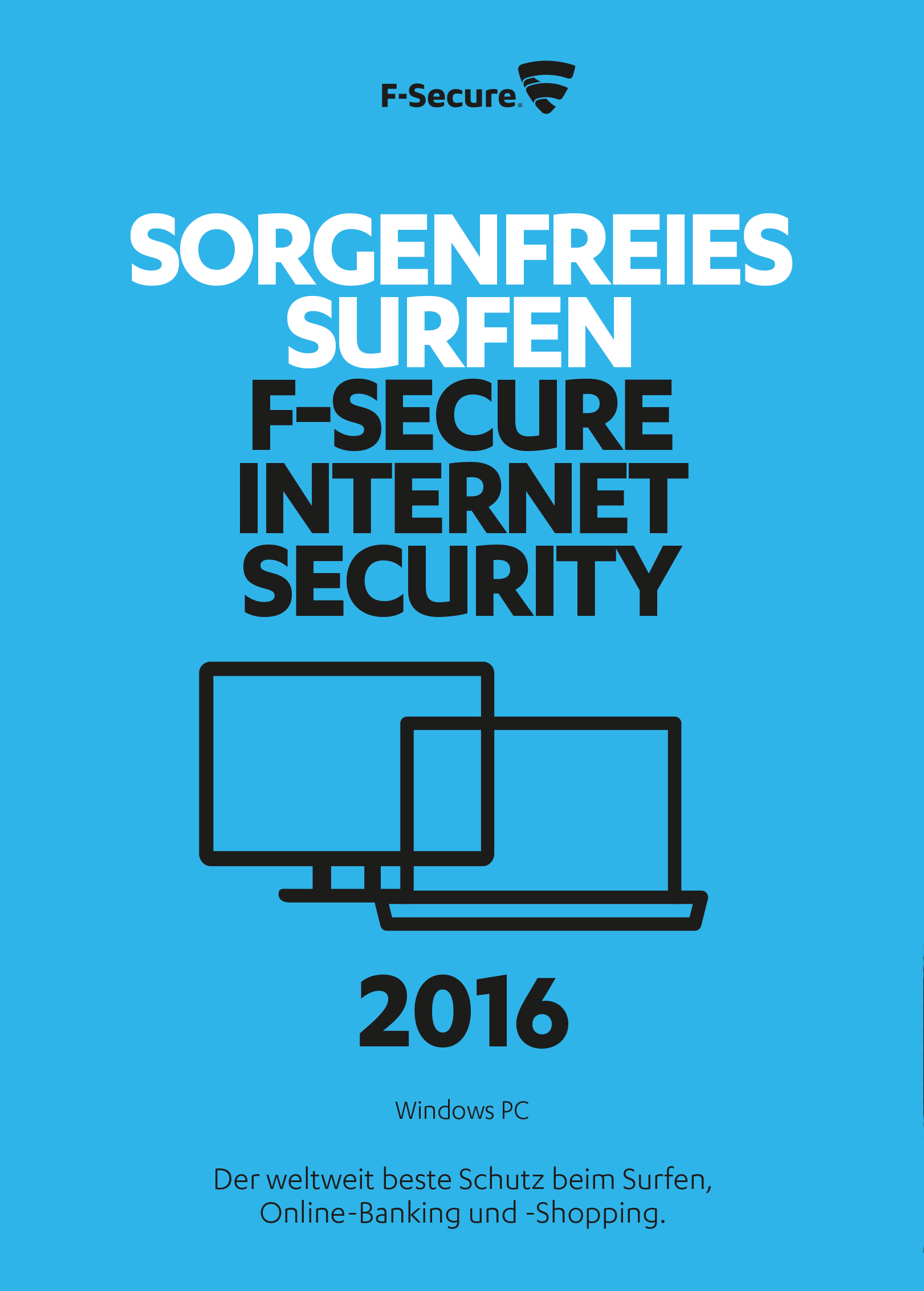 F-Secure Internet Security 2016 - 1 Jahr / 3 PCs [Online Code]