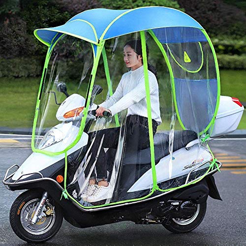 XIONGGG Vollständig Geschlossener Elektromotor Motorroller Regenschirm Mobilität Sonnenschutz & Regenschutz Wasserdicht, Universal,Rear View Mirror