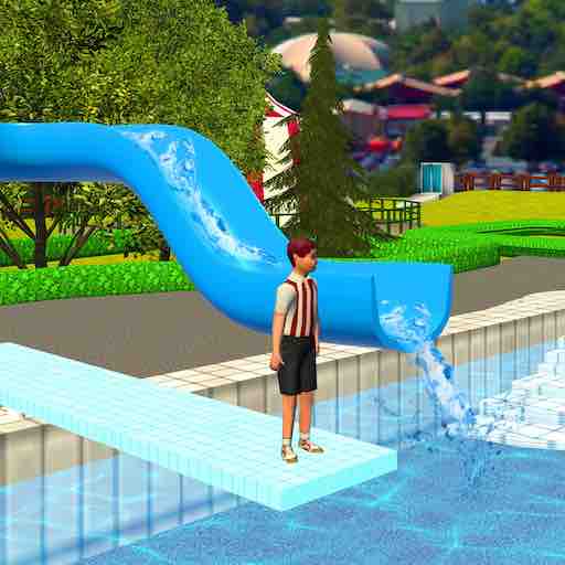 Extreme Water Park Slide: Bergauf Sommer-Sommerspiele für Kinder