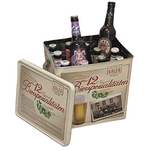 KALEA Bier-Box | Metallbox mit 3D-Prägung | Bierspezialitäten | Perfekte Geschenkidee für Männer und Frauen | (Spezialitäten Bier Box)